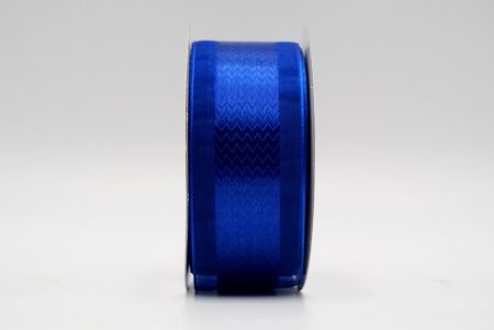 Blaues gezacktes Satinband mit transparentem Mittelteil_K1746-A14